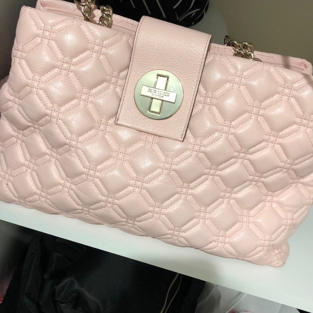 Ballet pink Kate Spade leather bag